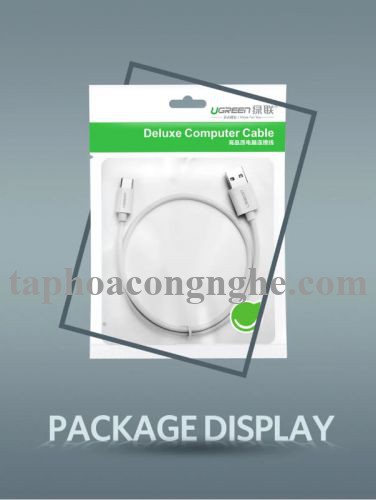 Ugreen 40887 0.5M 5A màu Trắng Dây USB sang USB Type-C vỏ ABS US253 30040887